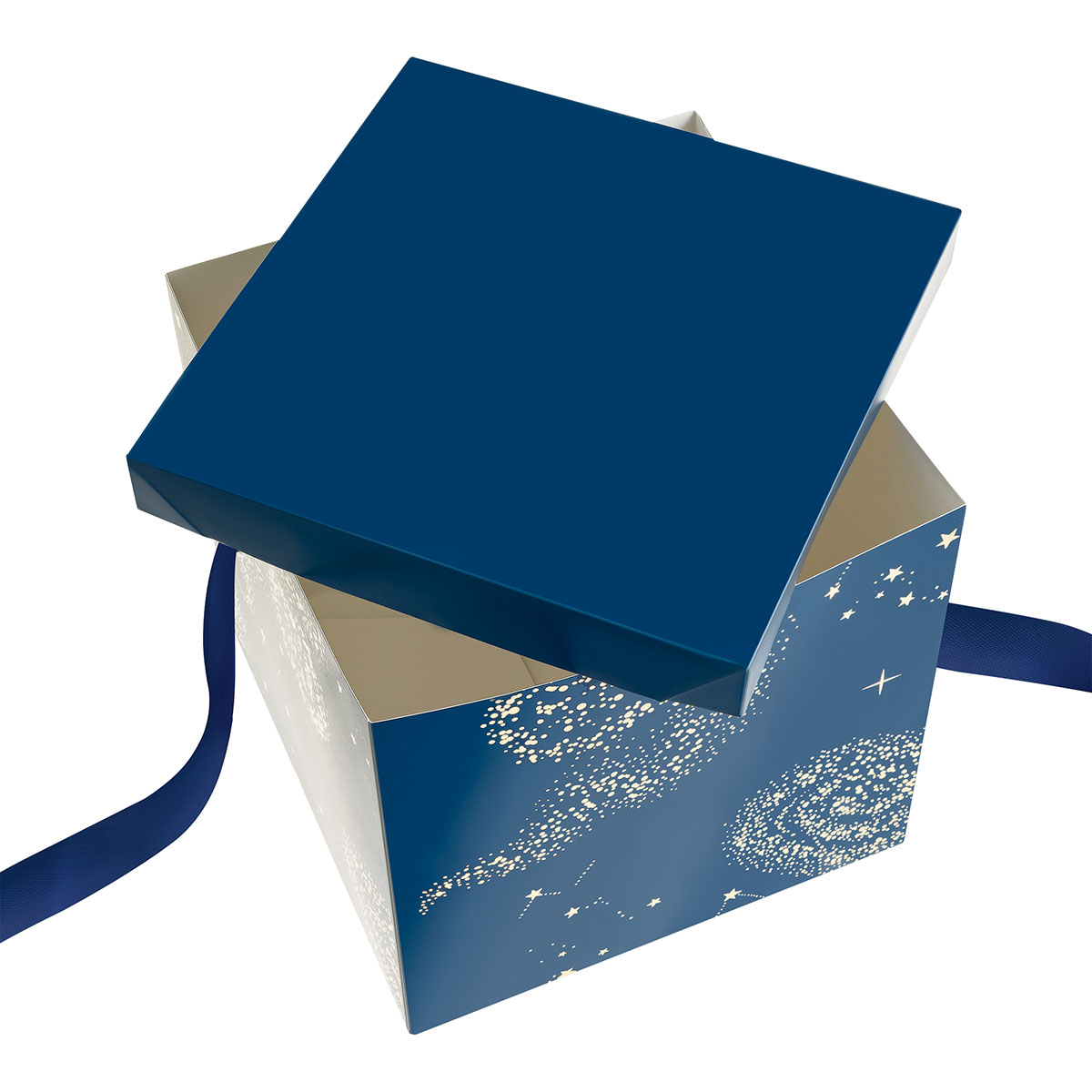 Коробка подарочная 28х28х28см "magic" с лентой