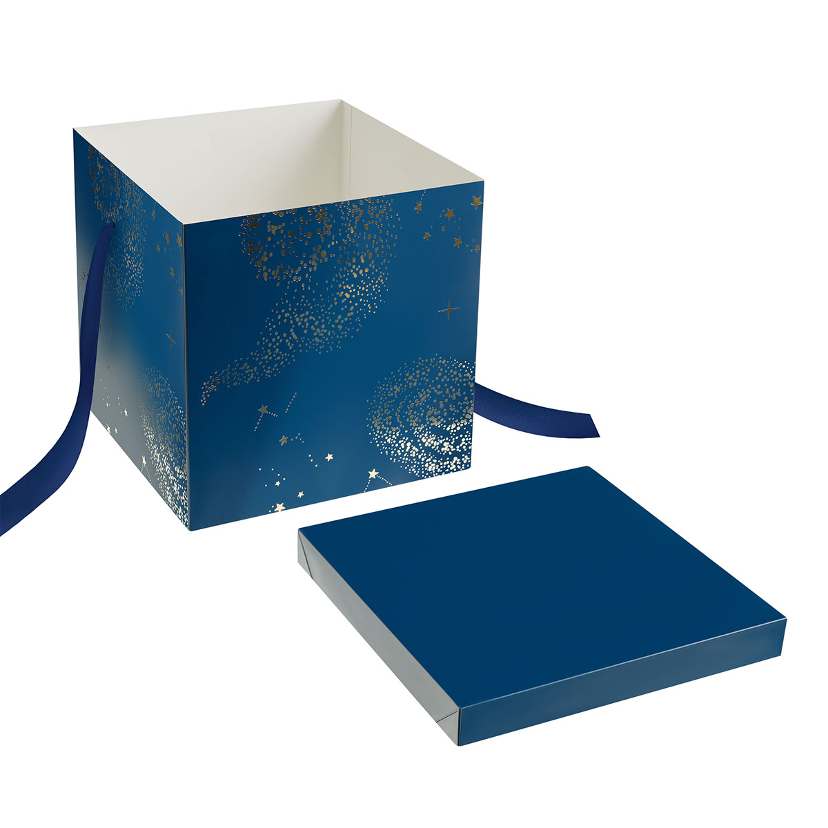 Коробка подарочная 28х28х28см "magic" с лентой