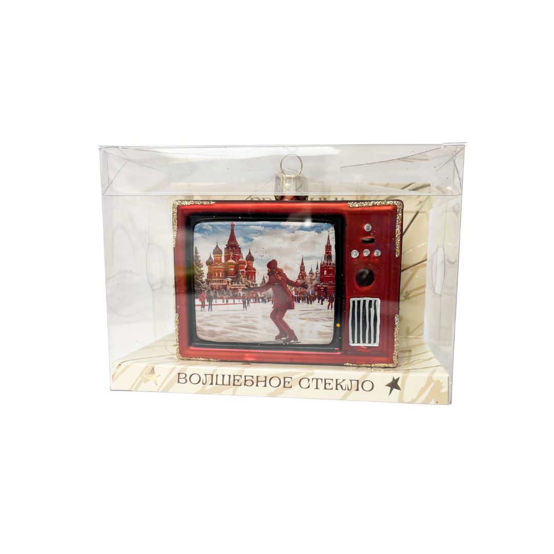 Украшение "телевизор" 7см (стекло)