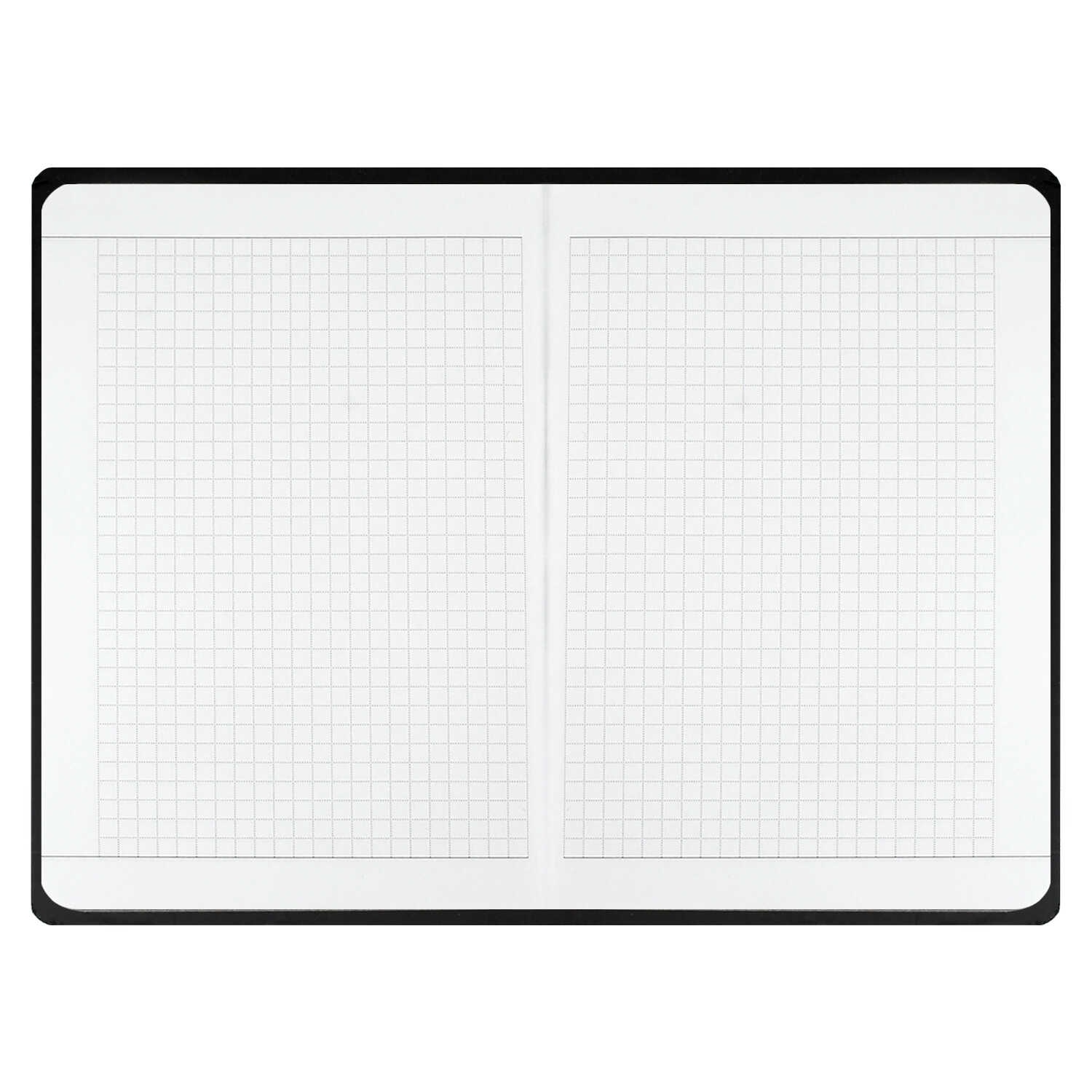 Ежедневник недатир. а5 ламинир.феникс+ "планер" чёрный клетка,резинка