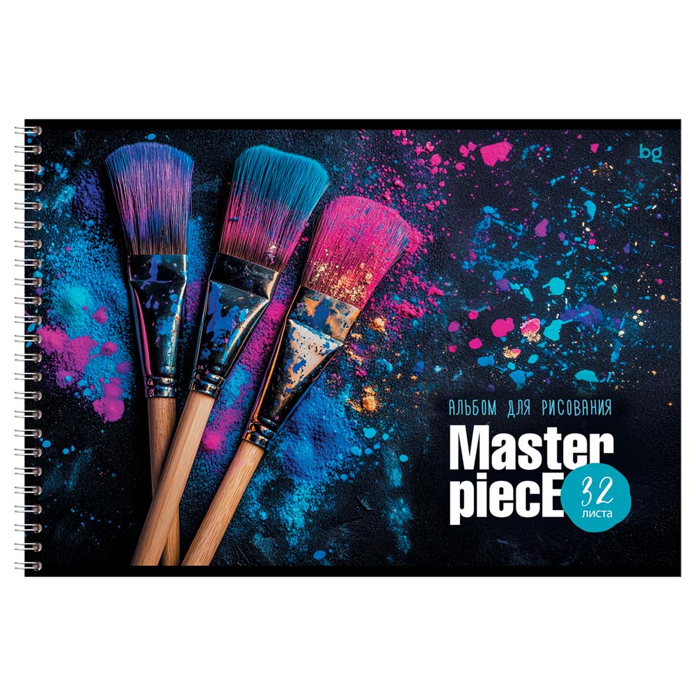 Альбом д/рис. а4 32л.гребень "шедевр" (bg) асс-т