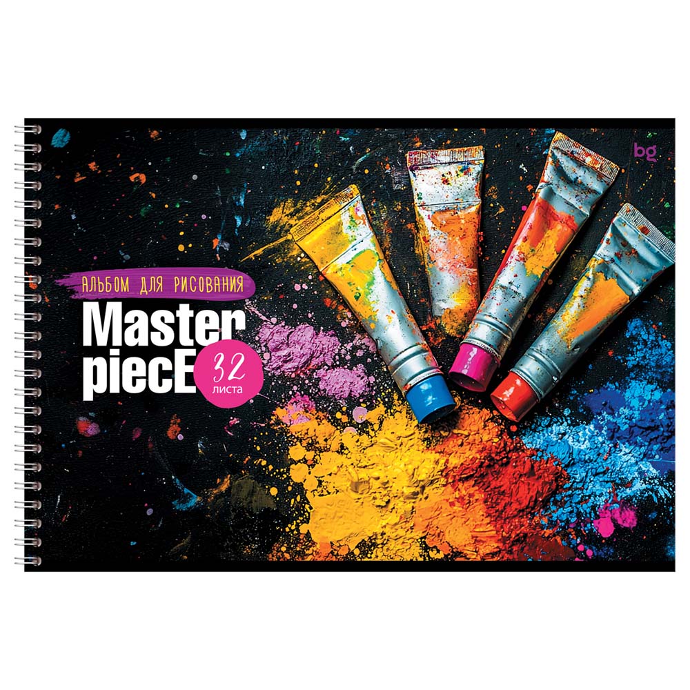 Альбом д/рис. а4 32л.гребень "шедевр" (bg) асс-т