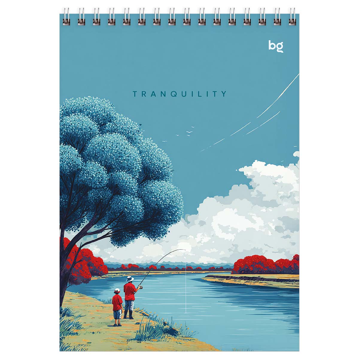 Блокнот а5 гребень 60л. кл. "tranquility" (bg) тв.подл.,асс-т