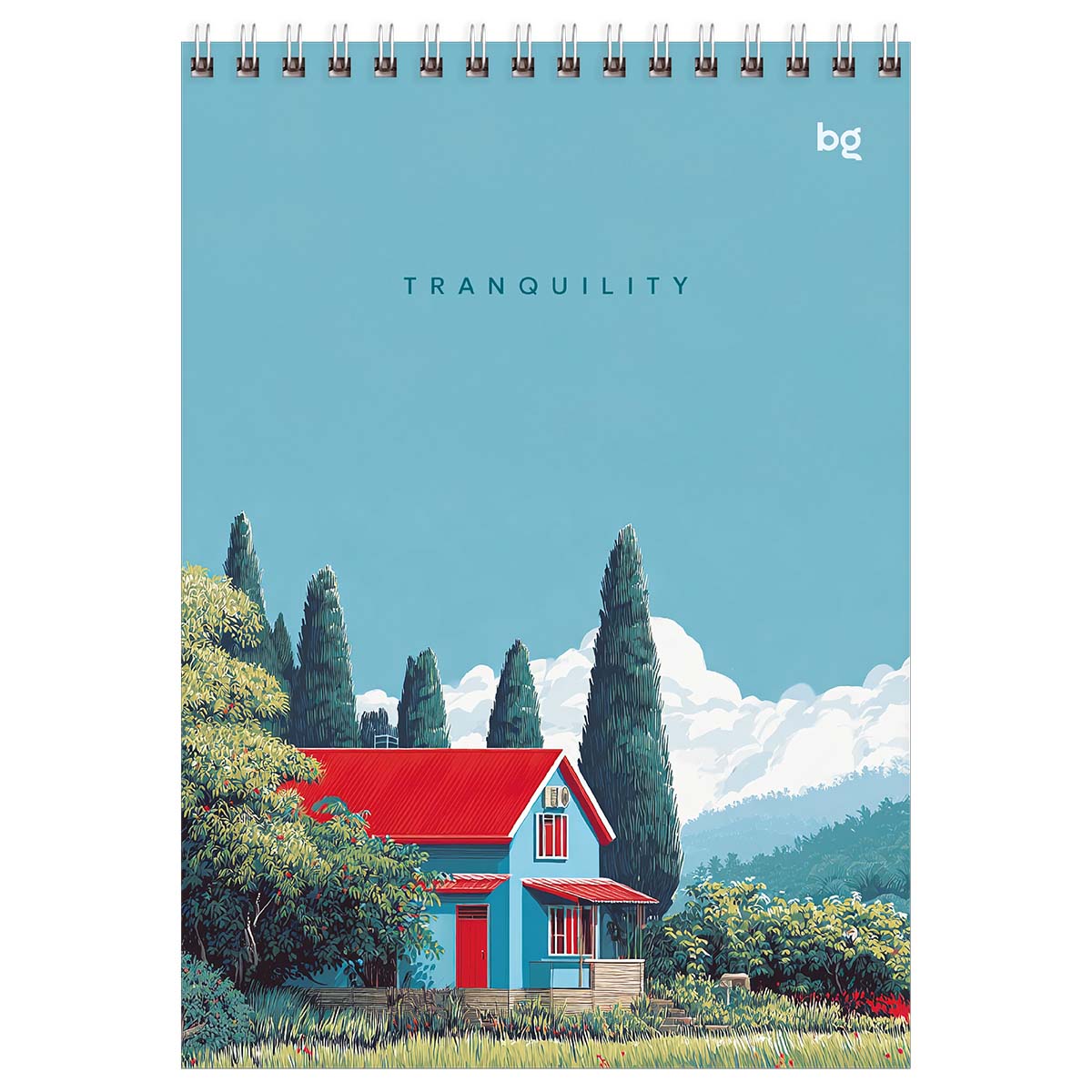 Блокнот а5 гребень 60л. кл. "tranquility" (bg) тв.подл.,асс-т