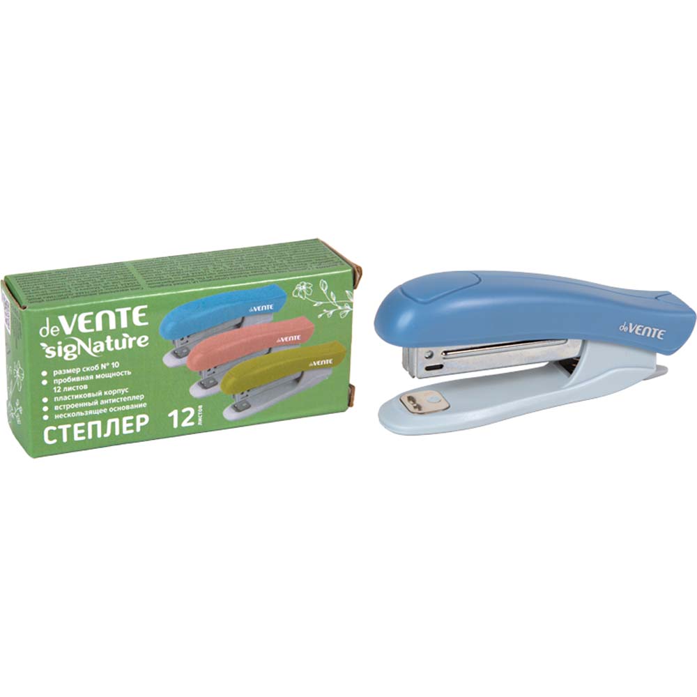 степлер №10 до 12л. devente "signature" сумеречный синий Степлер №10 до 12л. devente "signature" сумеречный синий
