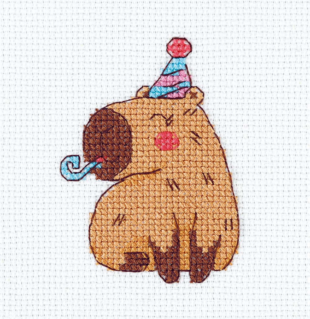 Набор для вышивания кларт "капибара" 8,5х11см