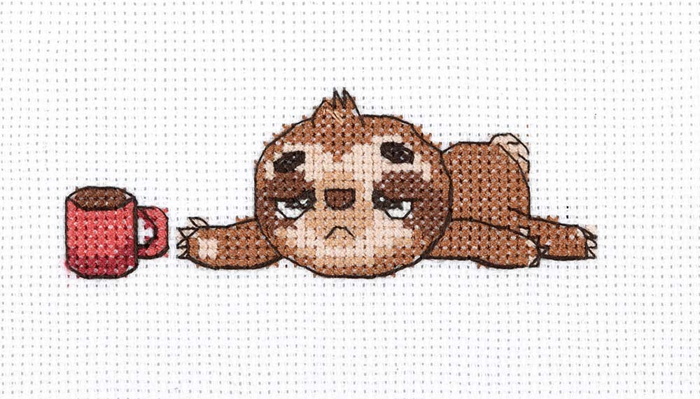 Набор для вышивания кларт "ленивое утро" 13х5,5см