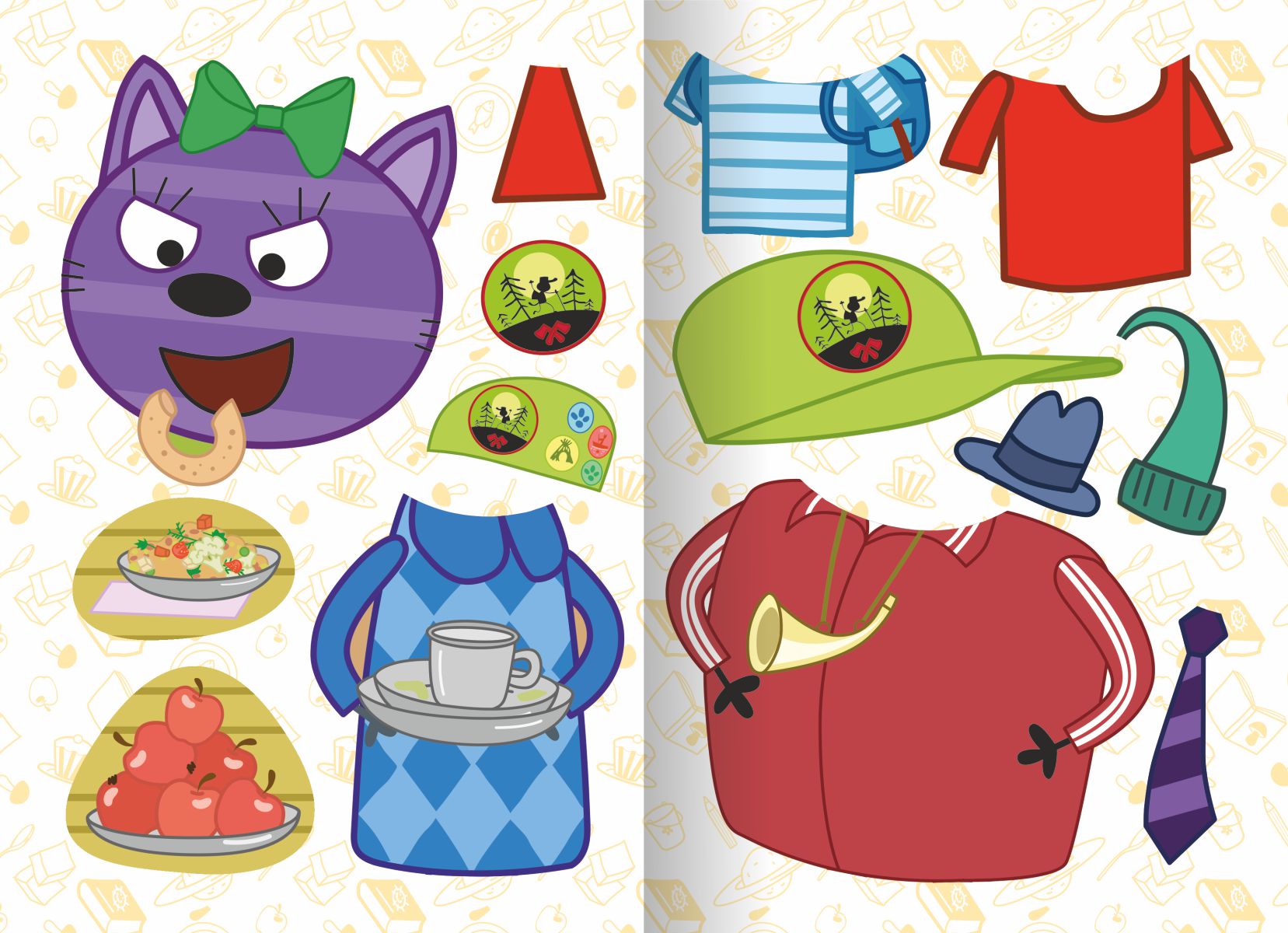 Аппликация "три кота. лесные котики" (алфея)