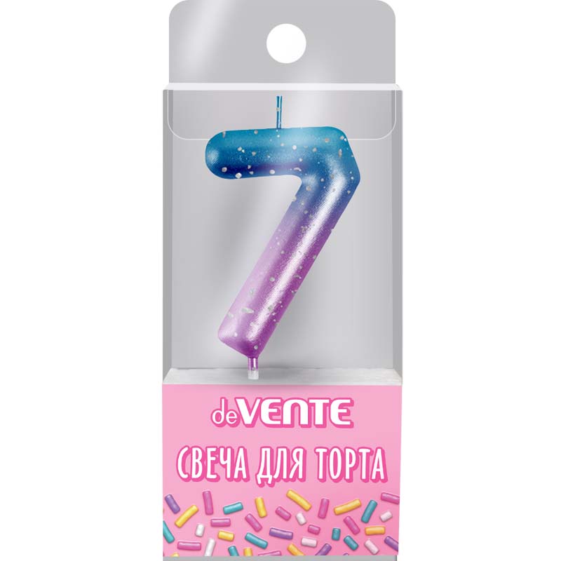 свеча для торта цифра "7" degrade" Свеча для торта цифра "7" degrade"