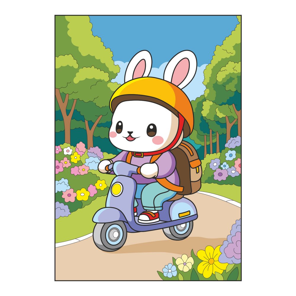 набор д/творч. картина по номерам 20х30см на картоне "зайчик в парке" Набор д/творч. картина по номерам 20х30см на картоне "зайчик в парке"