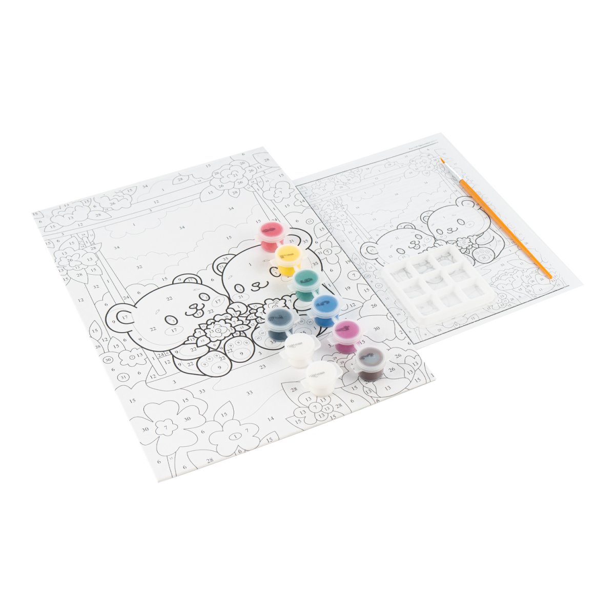 Набор д/творч. картина по номерам 20х30см на картоне "цветочные качели"