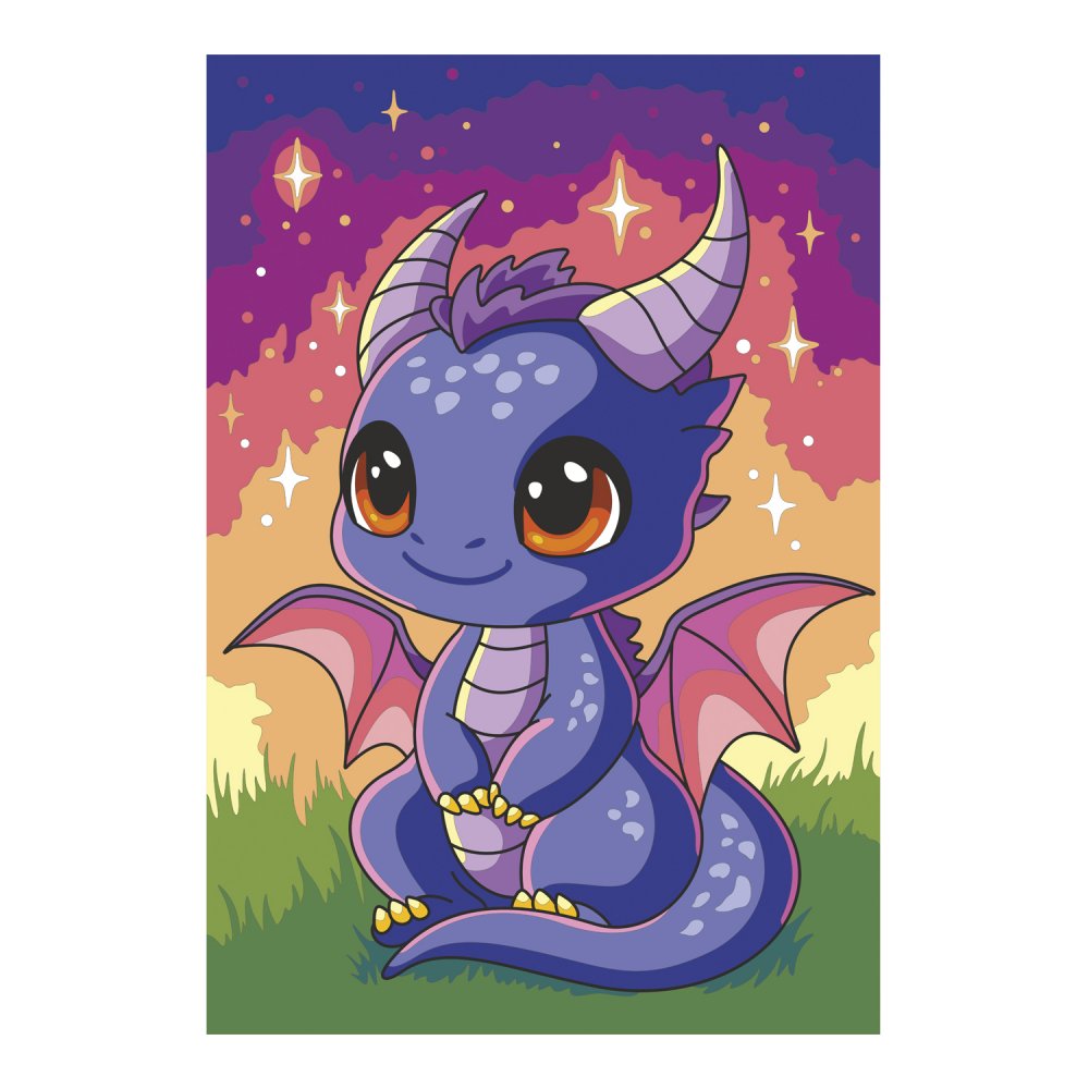 набор д/творч. картина по номерам 20х30см "дракончик" Набор д/творч. картина по номерам 20х30см "дракончик"