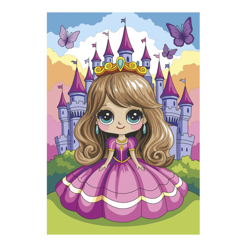 набор д/творч. картина по номерам 20х30см "маленькая принцесса" Набор д/творч. картина по номерам 20х30см "маленькая принцесса"