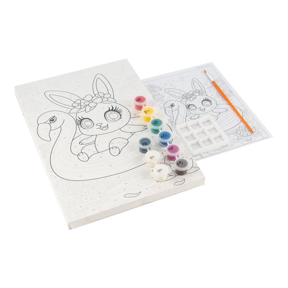 Набор д/творч. картина по номерам 20х30см "зайчик на отдыхе"