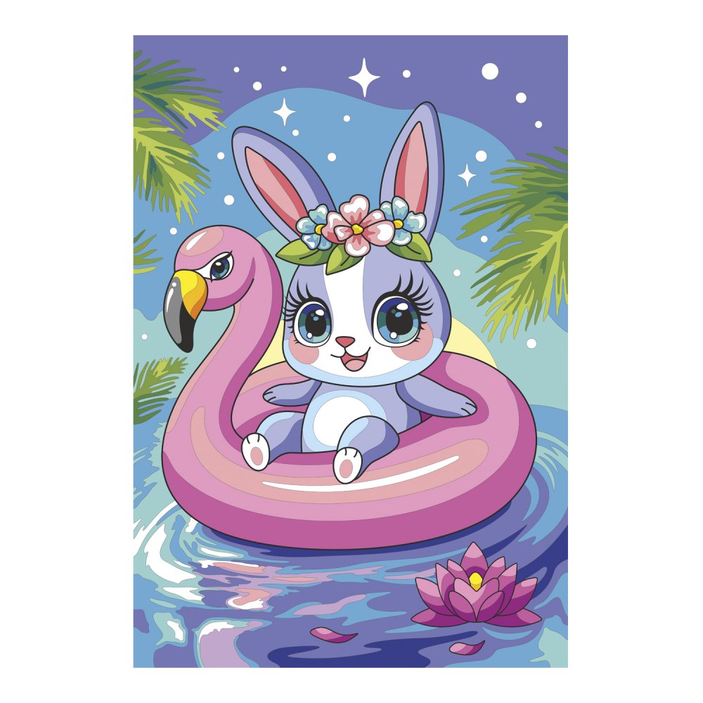 набор д/творч. картина по номерам 20х30см "зайчик на отдыхе" Набор д/творч. картина по номерам 20х30см "зайчик на отдыхе"