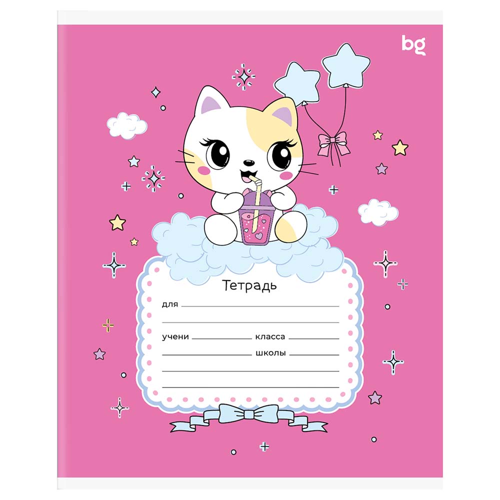 Тетрадь 18л. кл. "мяу-мяу" (bg) б/б,лак,асс-т