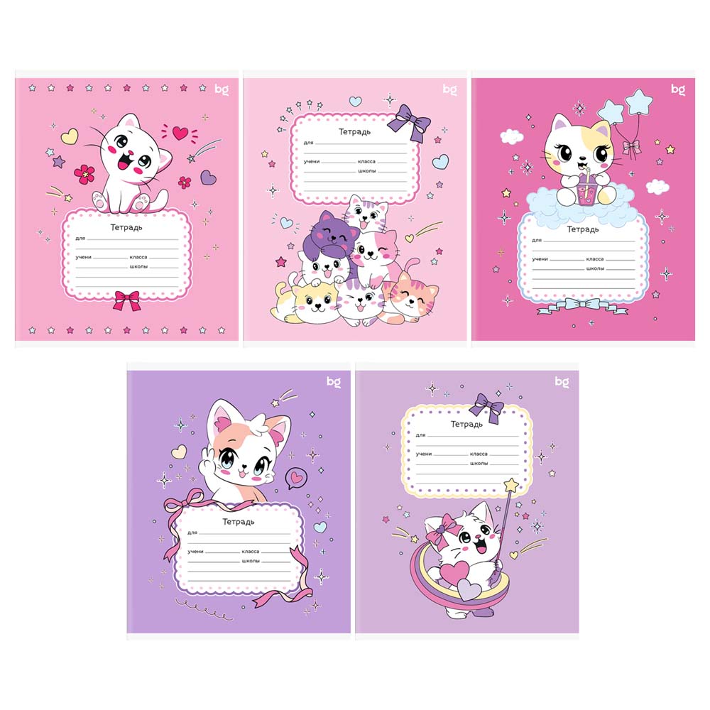 тетрадь 18л. кл. "мяу-мяу" (bg) б/б,лак,асс-т Тетрадь 18л. кл. "мяу-мяу" (bg) б/б,лак,асс-т