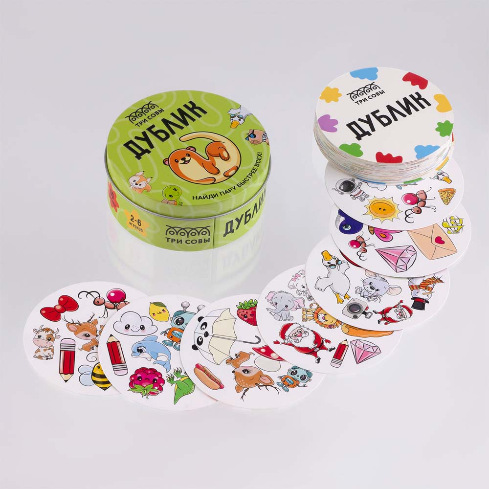 Игра дублик 60 карточек (три совы)