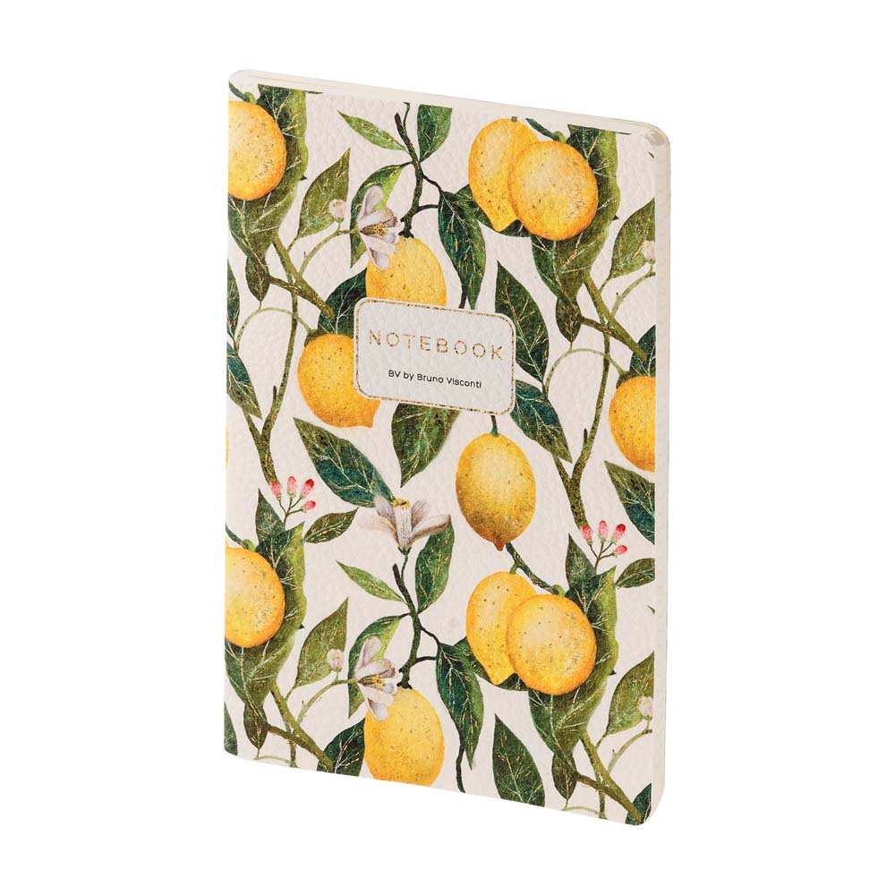 Тетрадь 60л. кл. "flora.paradise.lemons" (bruno visconti) т/б,кож.зам.