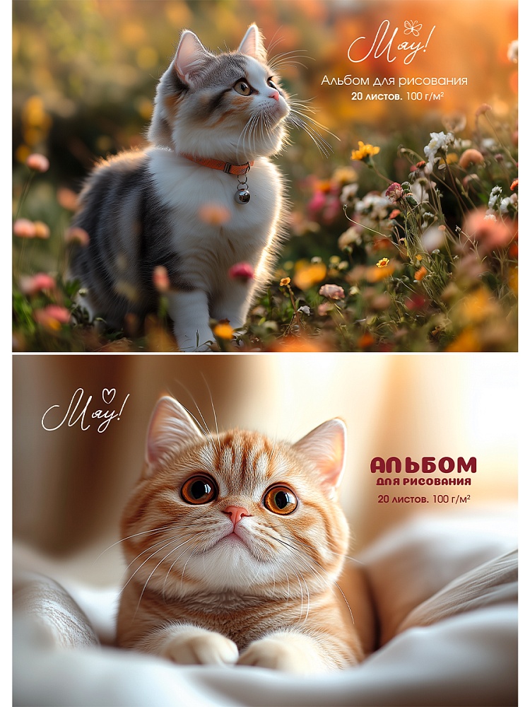 альбом д/рис. а4 20л.скрепка "милые котики-1" (проф-пресс) оф/о,асс-т Альбом д/рис. а4 20л.скрепка "милые котики-1" (проф-пресс) оф/о,асс-т
