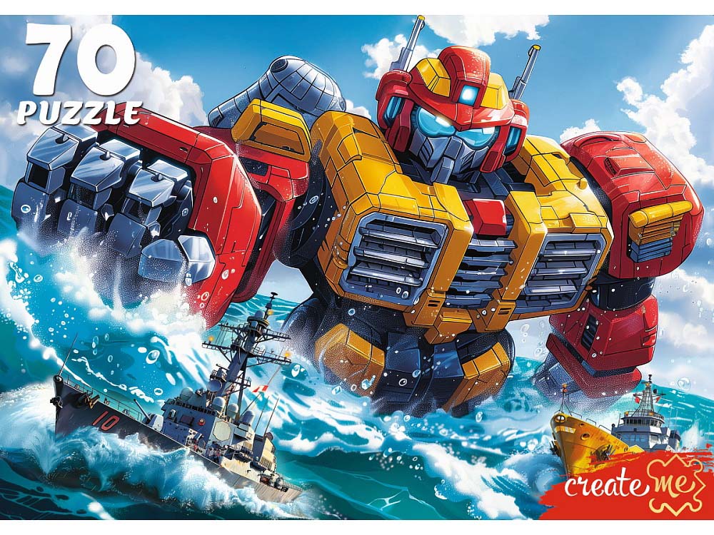 пазлы 70 дет. "трансформер-гигант" (рыжий кот) Пазлы 70 дет. "трансформер-гигант" (рыжий кот)