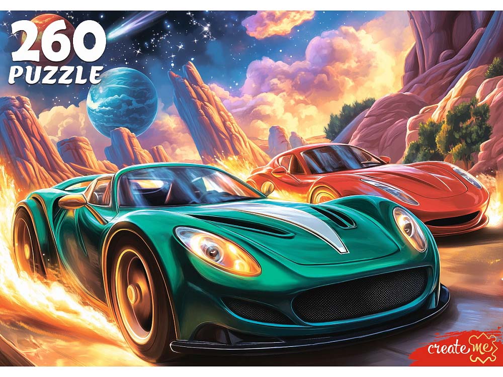 пазлы 260 дет. "крутые машины в космосе" (рыжий кот) Пазлы 260 дет. "крутые машины в космосе" (рыжий кот)