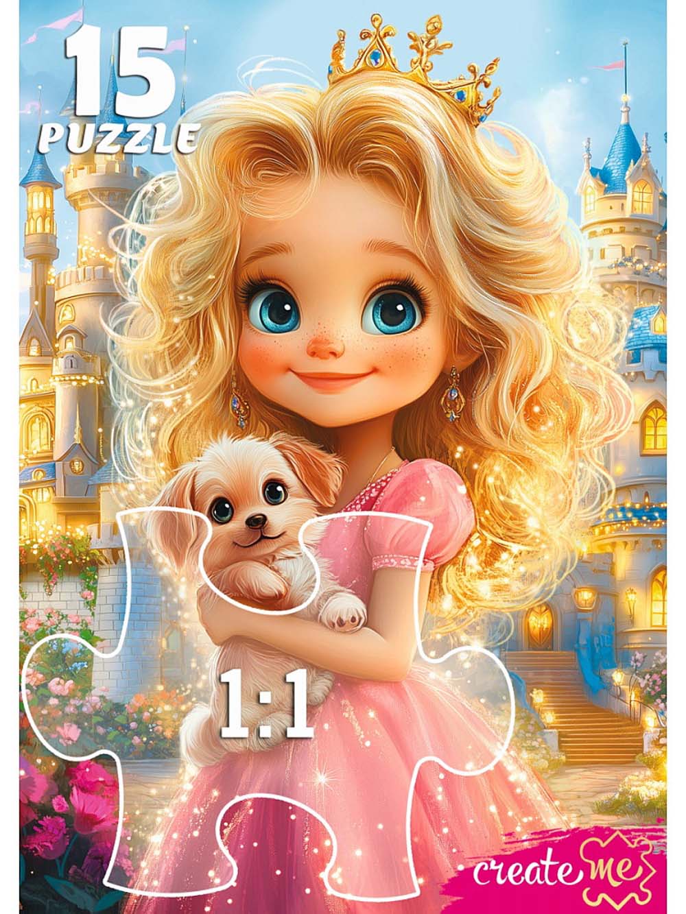пазлы maxi 15 дет. "принцесса с щенком" (рыжий кот) Пазлы maxi 15 дет. "принцесса с щенком" (рыжий кот)