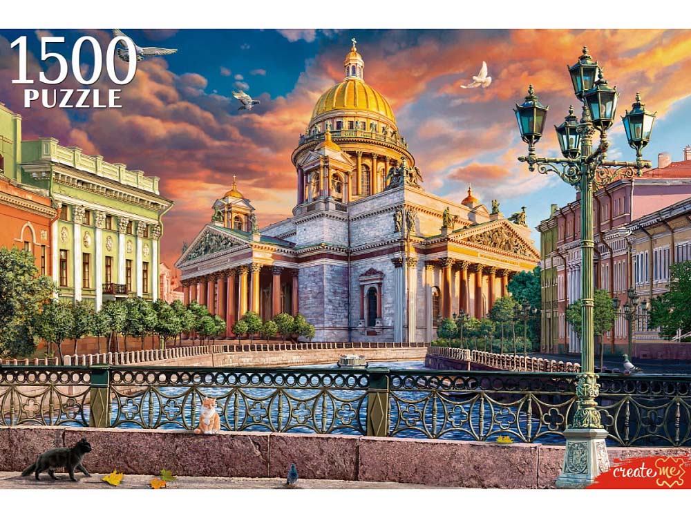 пазлы 1500 дет. "вид на исаакиевский собор" (рыжий кот) Пазлы 1500 дет. "вид на исаакиевский собор" (рыжий кот)
