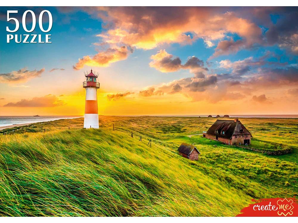 пазлы 500 дет. "маяк на закате" (рыжий кот) Пазлы 500 дет. "маяк на закате" (рыжий кот)