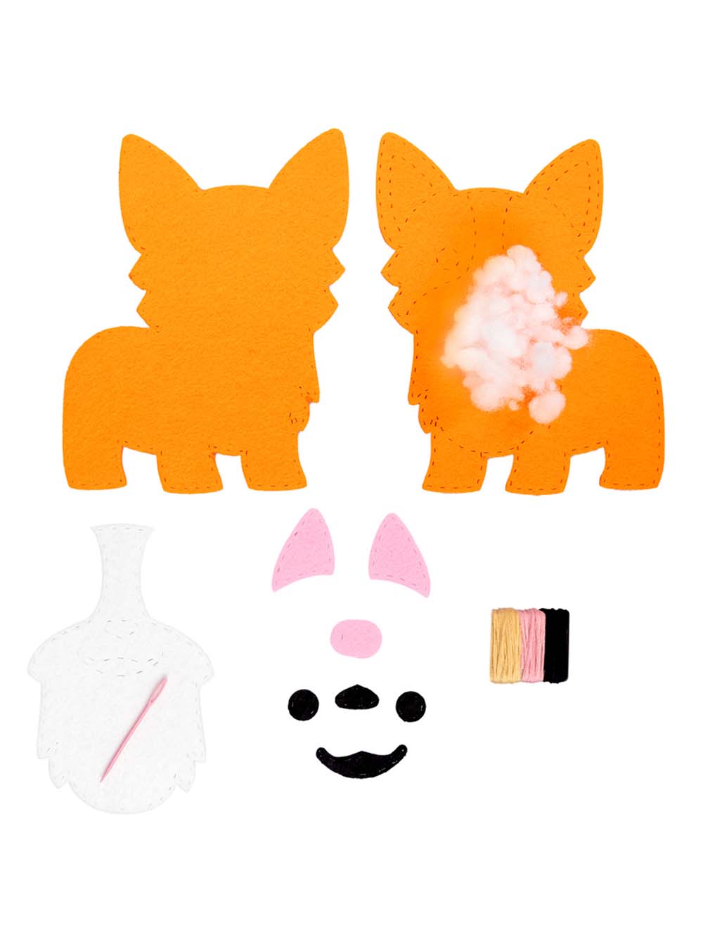 Набор д/изготов.игрушки из фетра "корги"