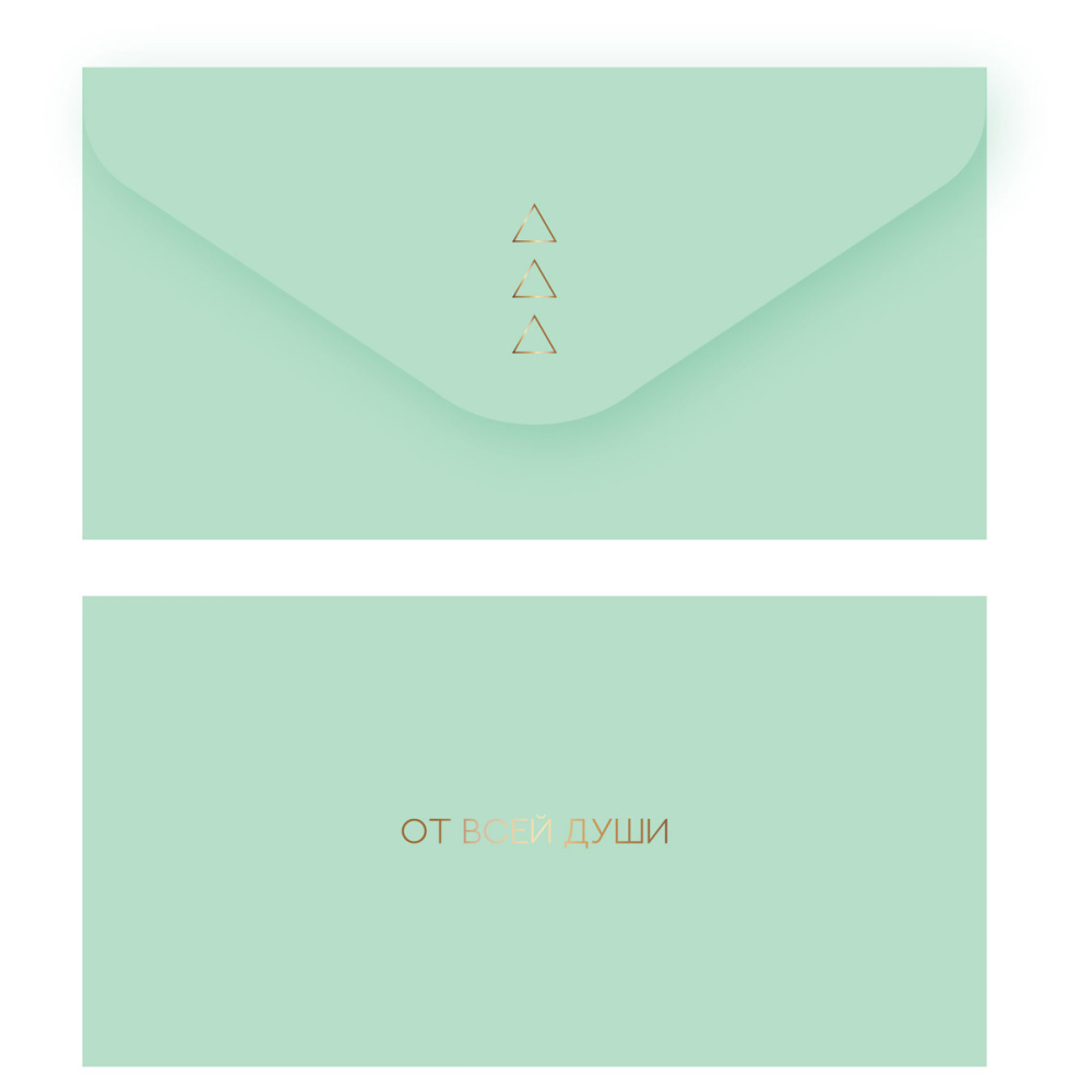 конверт для денег "meshu" нежная мята софт тач фольга Конверт для денег "meshu" нежная мята софт тач фольга