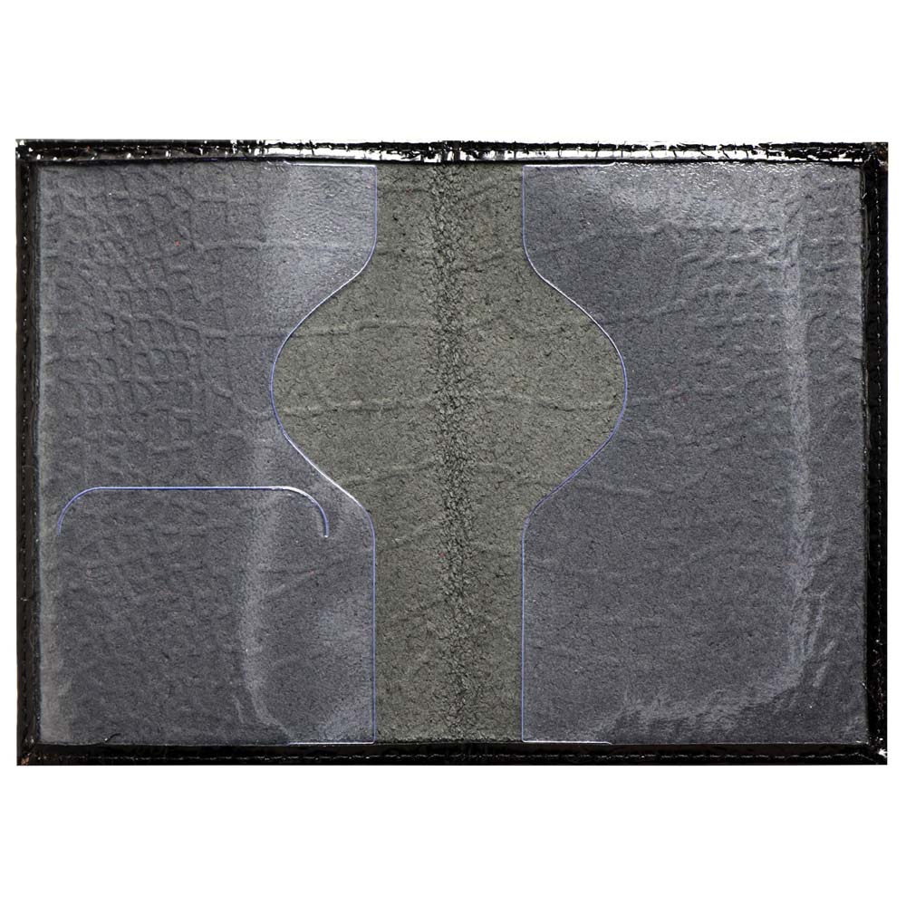 Обложка д/паспорта нат.кожа klerk "cayman" чёрная лак