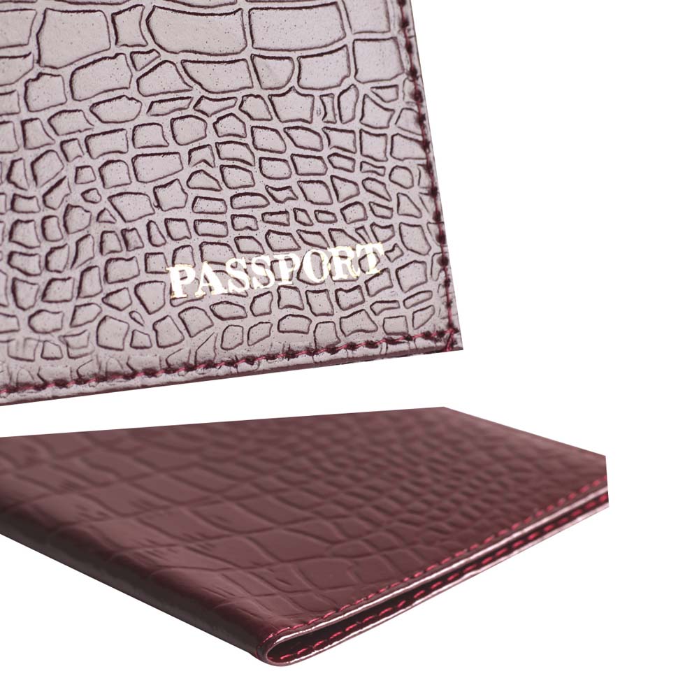 Обложка д/паспорта нат.кожа klerk "cayman" красная лак