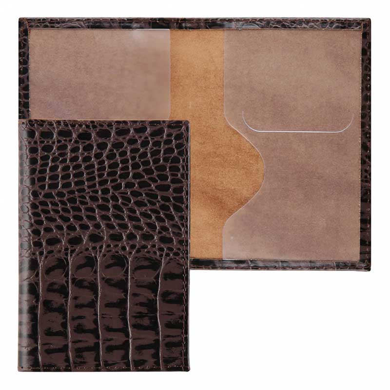 обложка д/паспорта нат.кожа "klerk alligator" горький шоколад Обложка д/паспорта нат.кожа "klerk alligator" горький шоколад