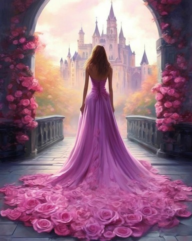 набор д/творч. картина по номерам 40х50см "принцесса в розовом" Набор д/творч. картина по номерам 40х50см "принцесса в розовом"