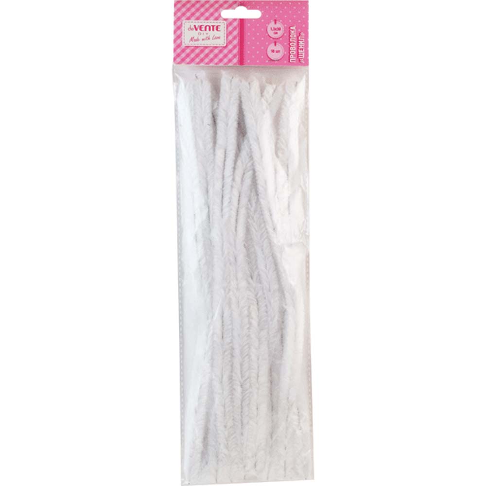 набор д/творч. пушистая проволока "шенил" d15мм 10шт. 30см белая Набор д/творч. пушистая проволока "шенил" d15мм 10шт. 30см белая