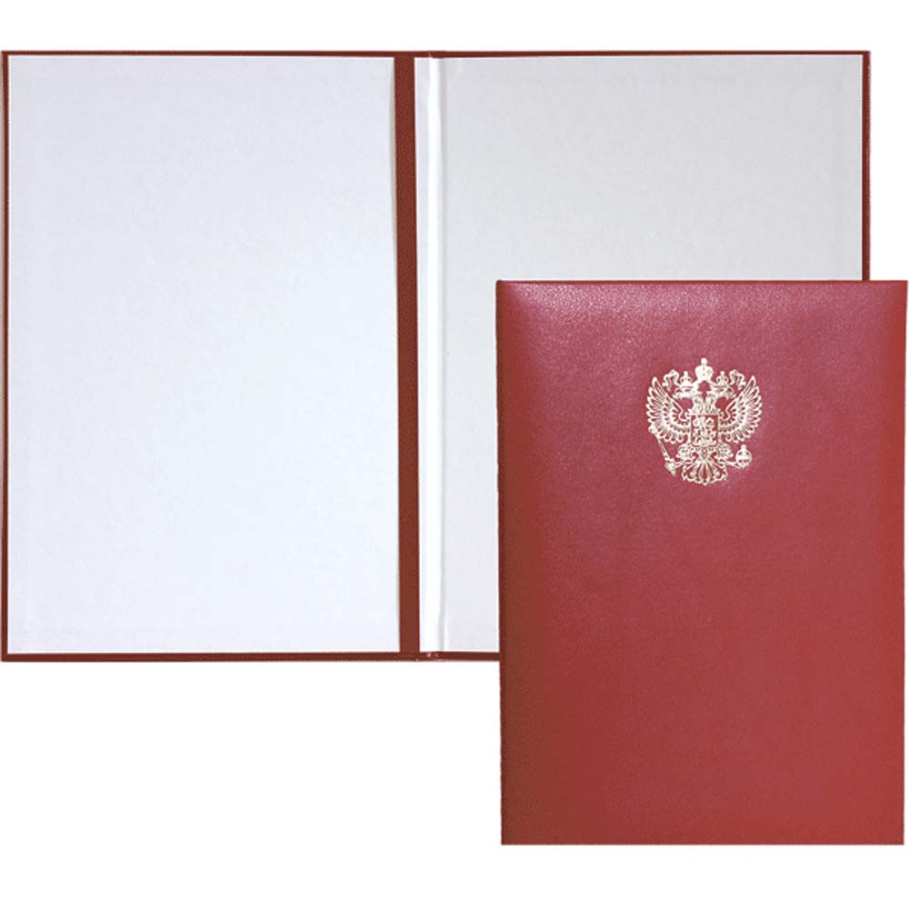 папка на подпись без надписи герб бордовая Папка на подпись без надписи герб бордовая
