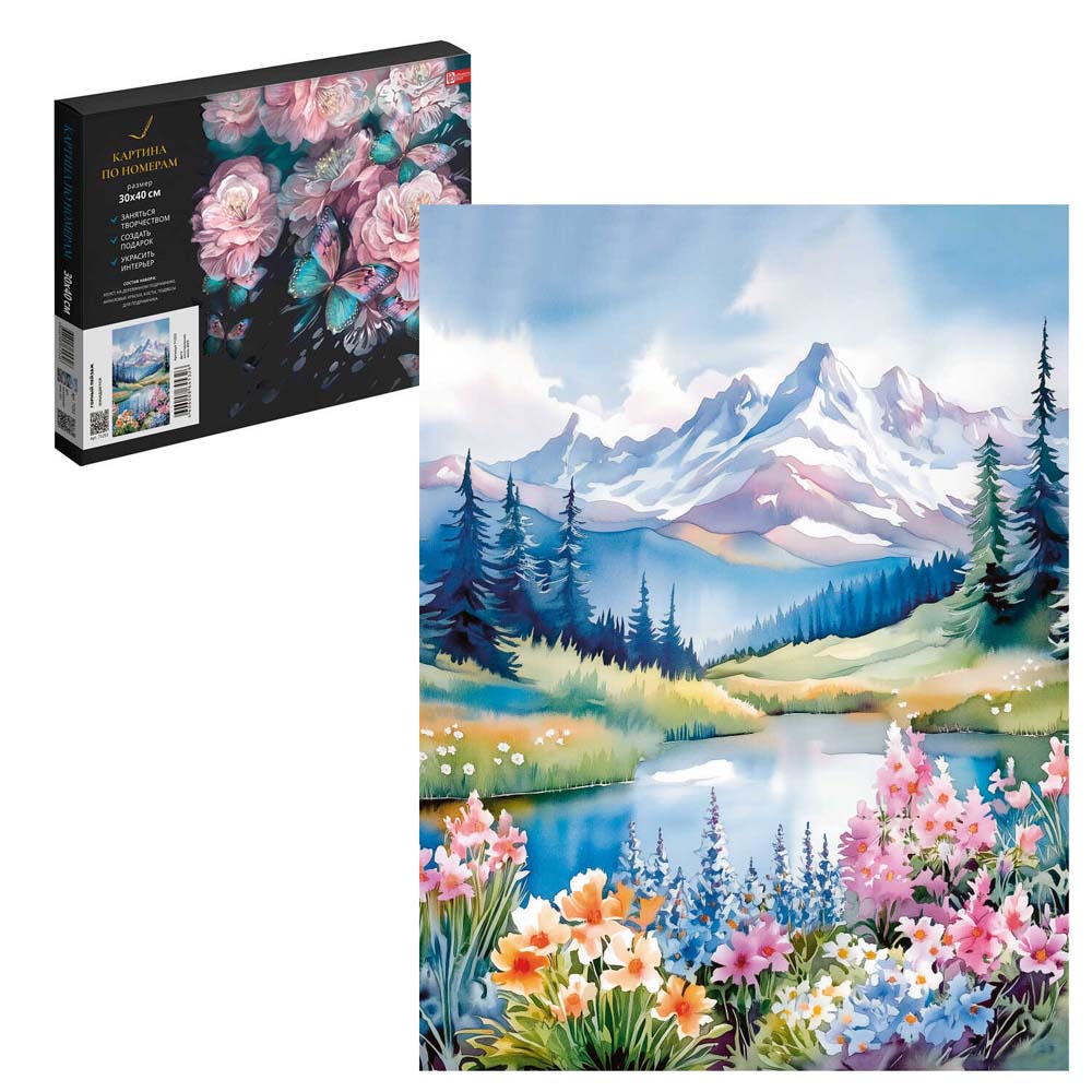 набор д/творч. картина по номерам 30х40см "горный пейзаж" (феникс+) Набор д/творч. картина по номерам 30х40см "горный пейзаж" (феникс+)