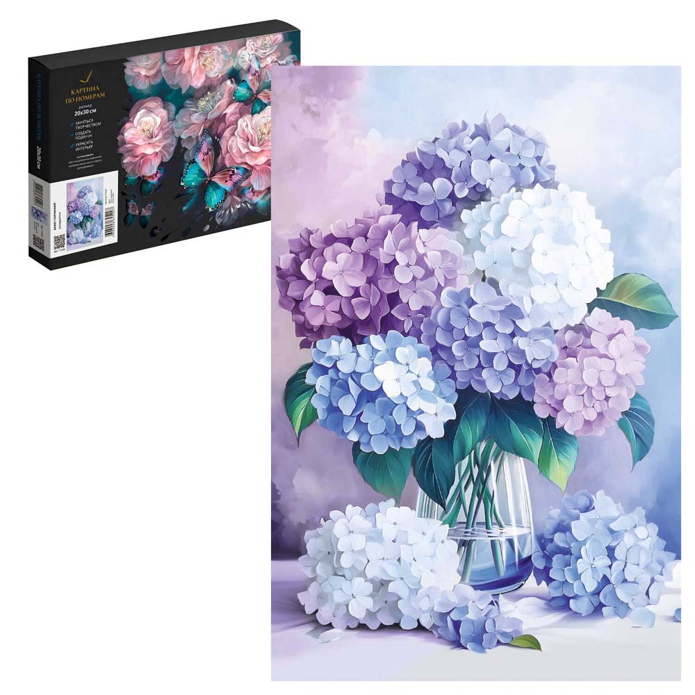 набор д/творч. картина по номерам 20х30см "букет гортензий" (феникс+) Набор д/творч. картина по номерам 20х30см "букет гортензий" (феникс+)
