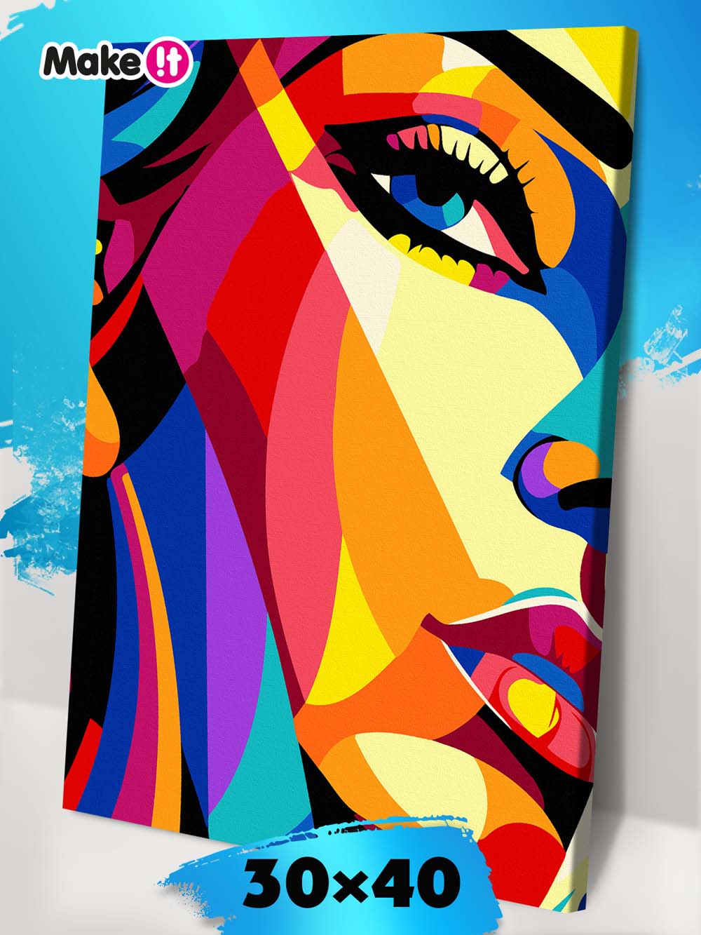 набор д/творч. картина по номерам 30х40см "радужный портрет" Набор д/творч. картина по номерам 30х40см "радужный портрет"