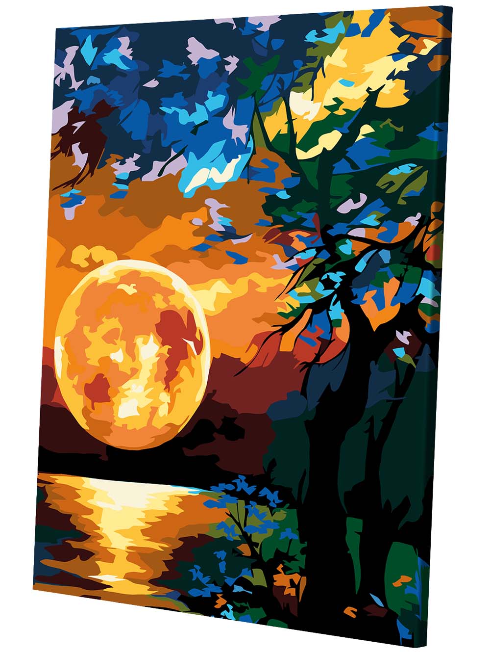 Набор д/творч. картина по номерам 30х40см "красная луна"