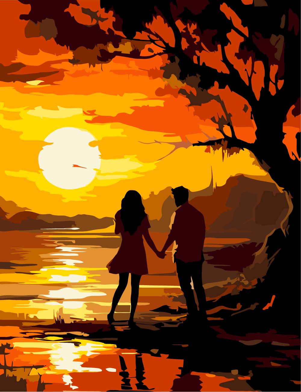 Набор д/творч. картина по номерам 30х40см "эдем"