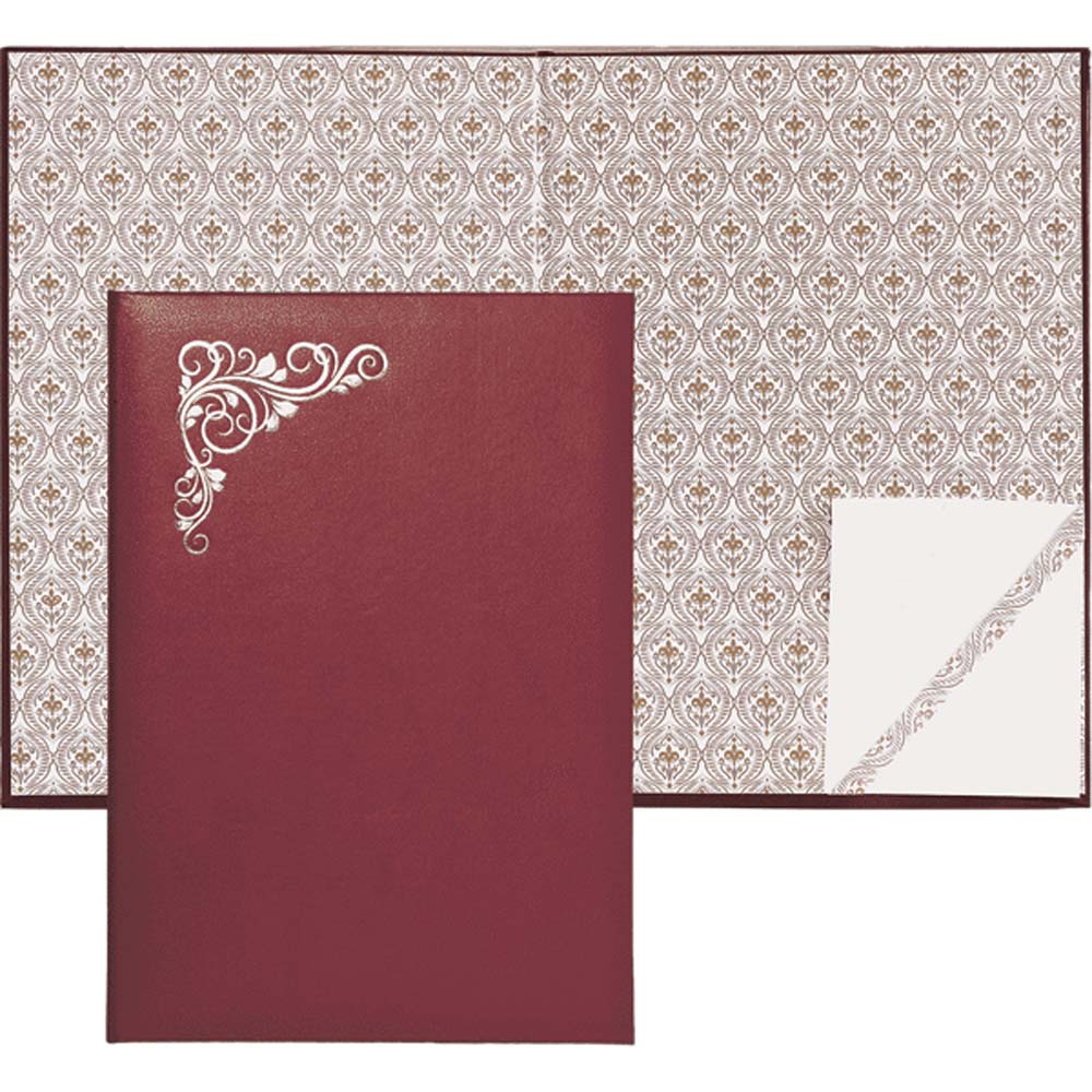 папка адресная а4 "виньетка" бумвинил бордовая Папка адресная а4 "виньетка" бумвинил бордовая