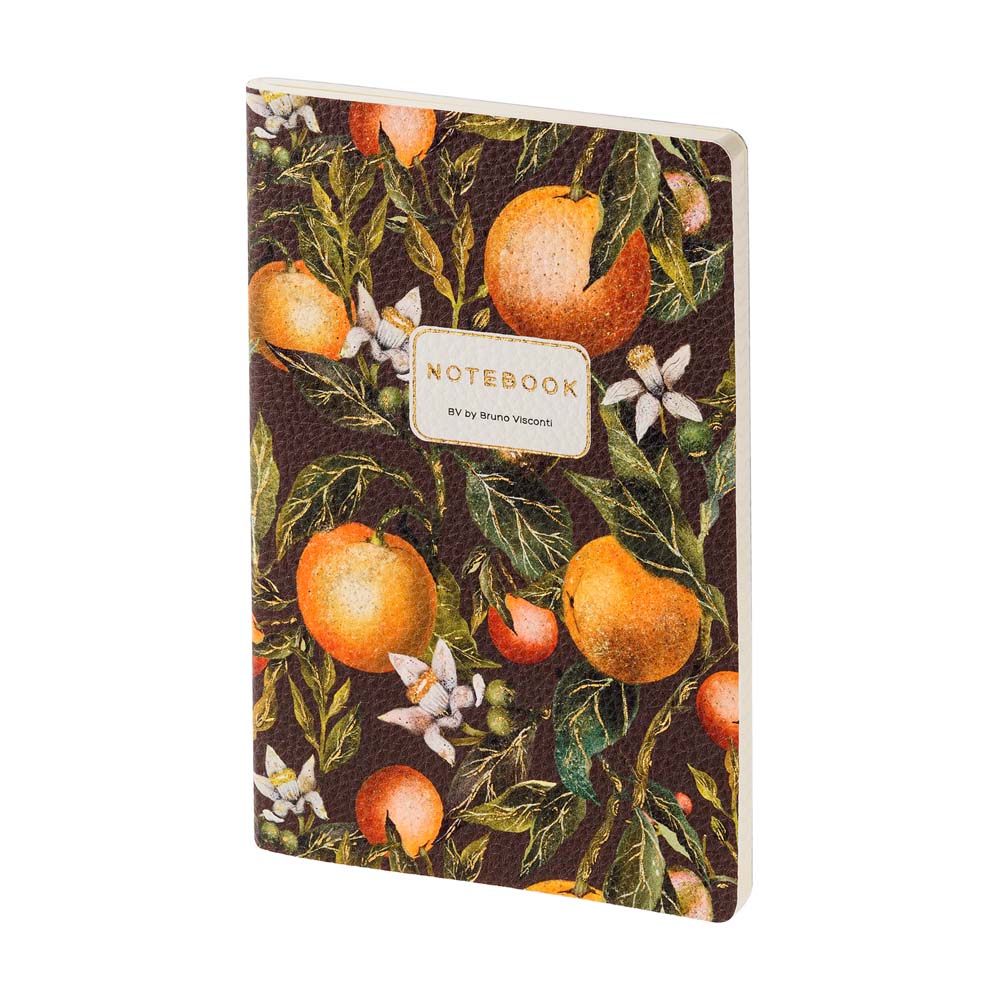 Тетрадь 60л. кл. "flora.paradise.oranges" (bruno visconti) т/б,экокожа