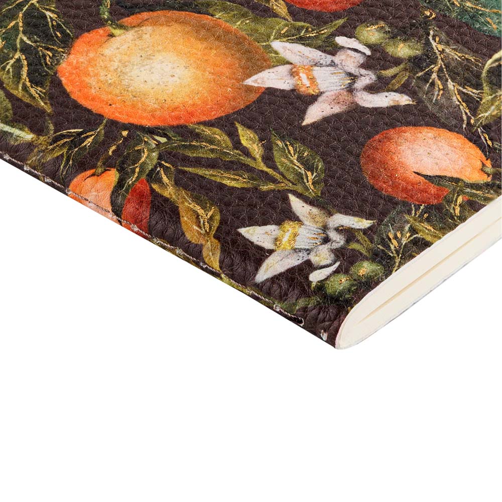 Тетрадь 60л. кл. "flora.paradise.oranges" (bruno visconti) т/б,экокожа