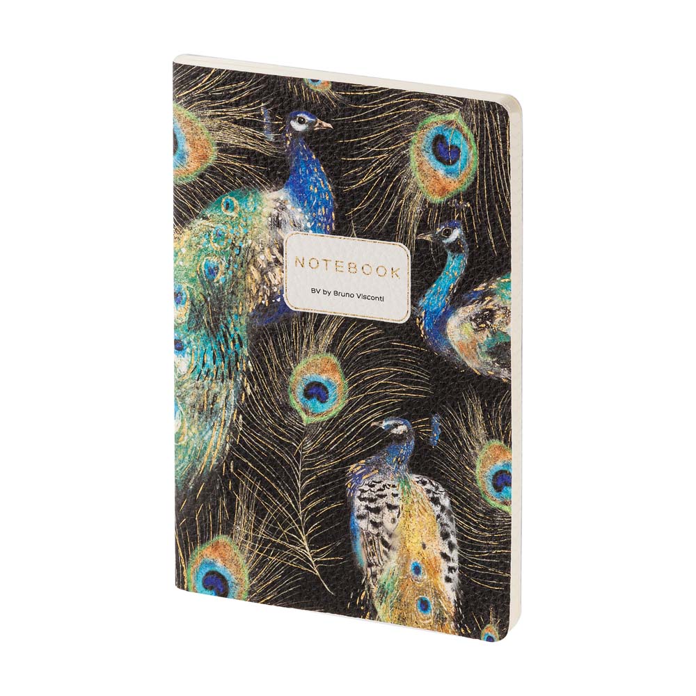 Тетрадь 60л. кл. "fauna.павлины" (bruno visconti) т/б,экокожа