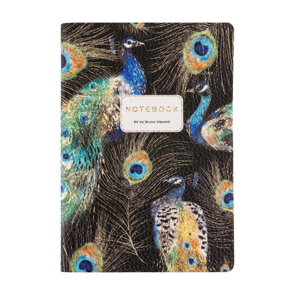 Тетрадь 60л. кл. "fauna.павлины" (bruno visconti) т/б,экокожа