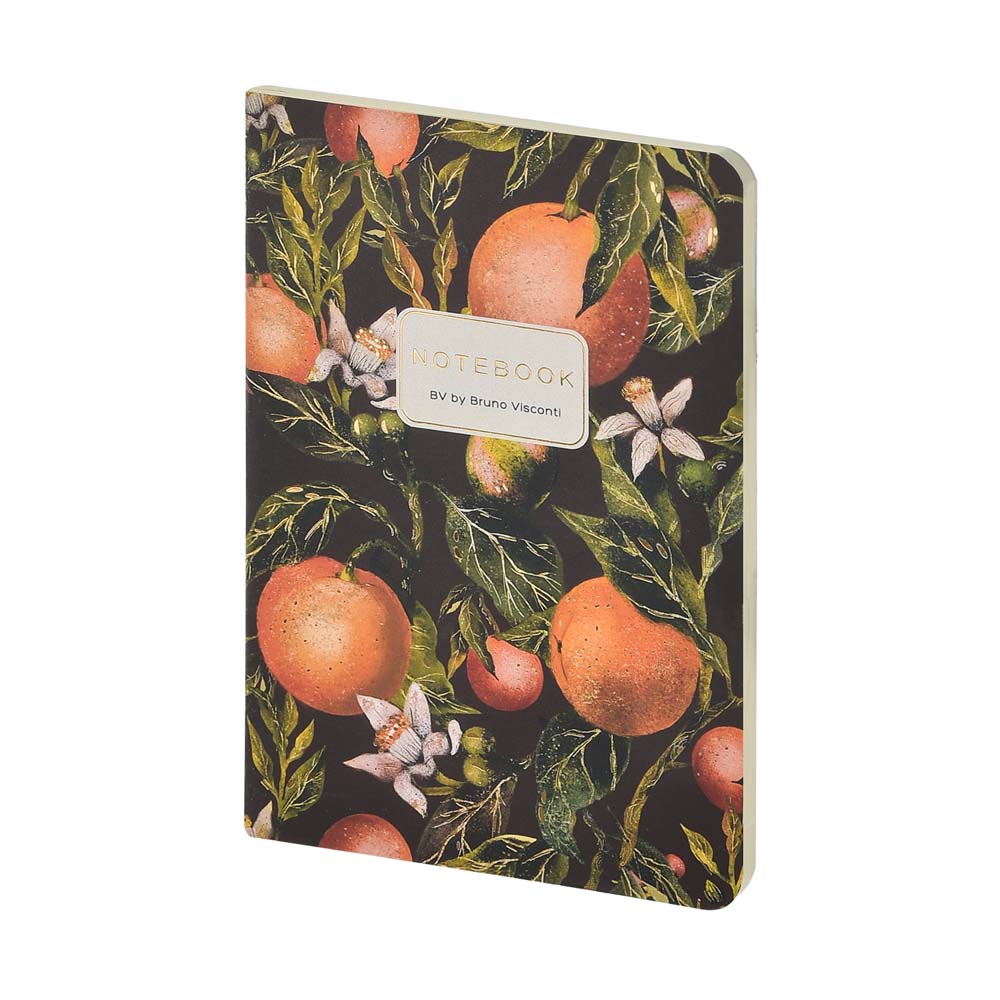 Блокнот а6 сшивка 32л. лин. "flora.paradise.oranges" (bruno visconti)