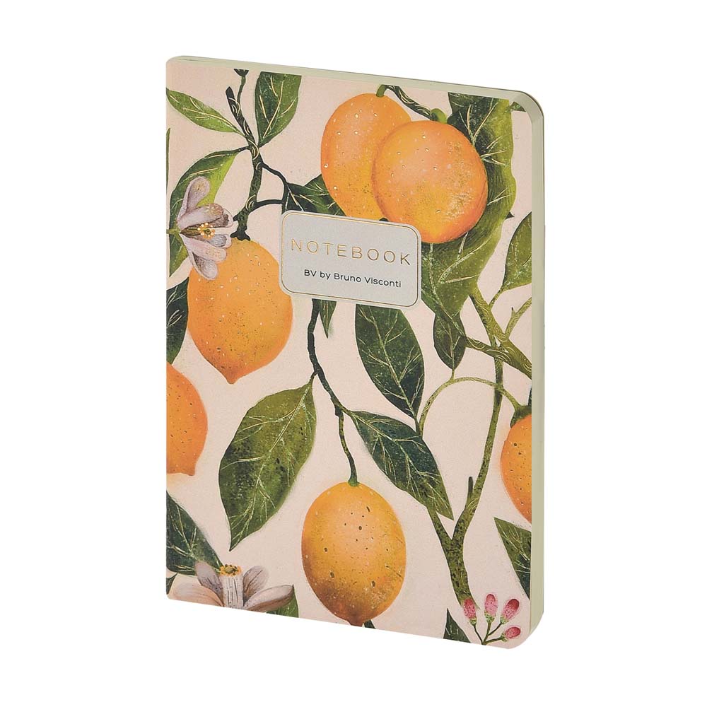 Блокнот а6 сшивка 32л. лин. "flora.paradise.lemons" (bruno visconti)