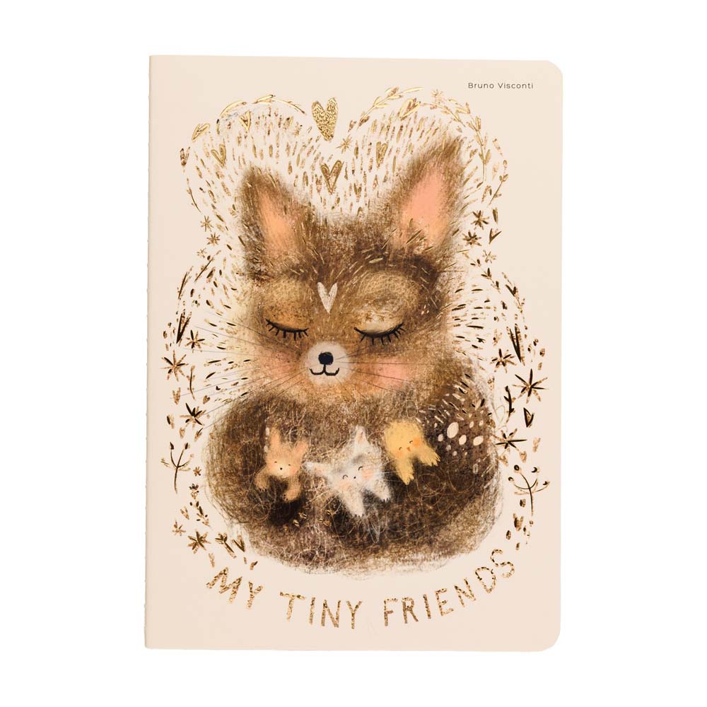 Тетрадь 40л. кл. "love me. лисенок" (bruno visconti) т/б,софт тач,фольга,цветной форзац